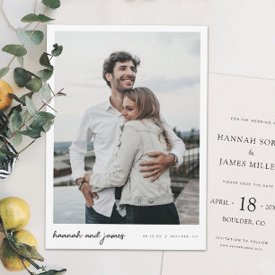 Invitación Simple y Elegante para Guardar la Fecha