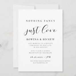 Invitación Simple y elegante Sin nada extravagante Solo amor