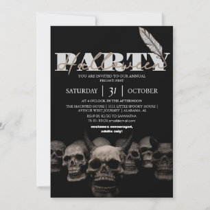 Invitación simple y espeluznante fiesta de disfraces de hallo