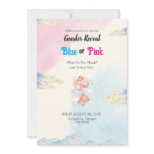 Invitación simple y linda para revelar el género d