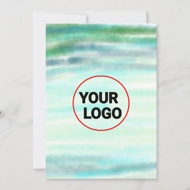 Invitación Simple y mínimo añadir el nombre de texto del logo (Anverso)