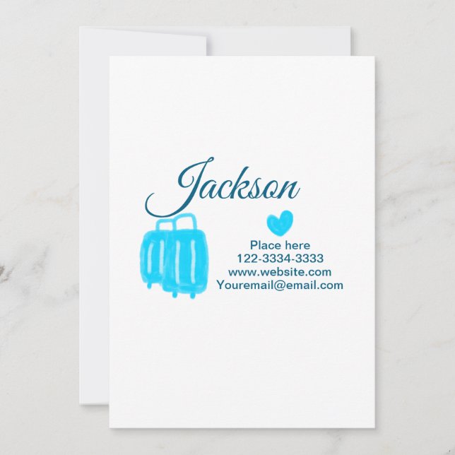 Invitación Simple y mínimo añadir el nombre de texto lugar de (Anverso)