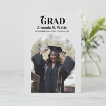 Invitación simple y moderna de graduación fotográf