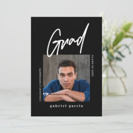 Invitación Simple y moderna foto de la fiesta de graduación n