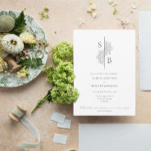 Simple y moderno Boho Monograma Mandala Boda