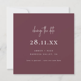 Invitación Simple Y Moderno Font Square Burgundy Cambiar La F