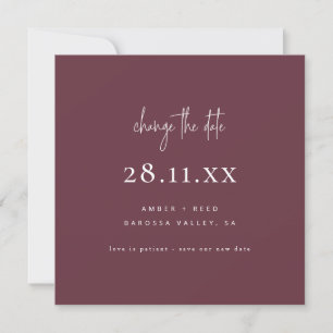 Invitación Simple Y Moderno Font Square Burgundy Cambiar La F