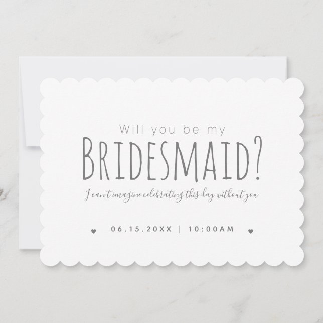 Invitación Simple y moderno, serás mi propuesta para la dama  (Reverso)
