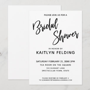 Invitación Simple y versátil ducha de novias para escritura a