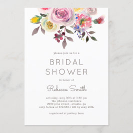 Invitación Simplemente Bonito EDITABLE COLOR Bridal Shower In