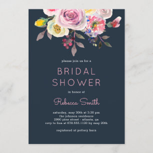 Invitación Simplemente Bonito EDITABLE COLOR Bridal Shower In