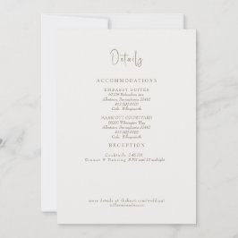 Invitación Simplemente Cream Boda Detalles II Gabinete