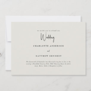 Invitación Simplemente Cream No Parents Boda