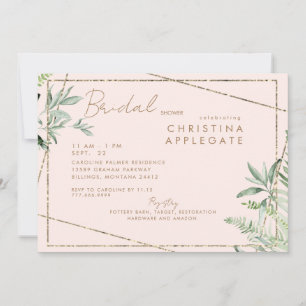 Invitación Simplemente Divino Rubor & Elegante Despedida de S