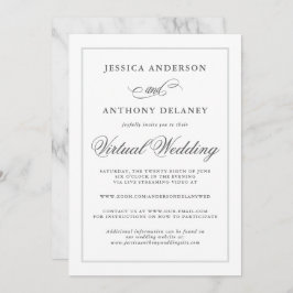 Invitación Simplemente elegante Boda virtual de asuntos