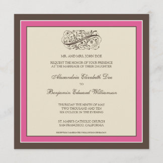 Invitación simplemente elegante de la boda