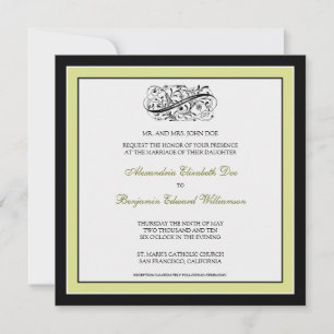 Invitación simplemente elegante de la boda