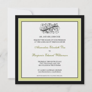 Invitación simplemente elegante de la boda