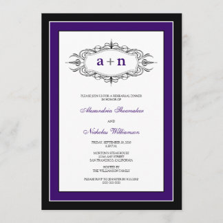 Invitación simplemente elegante de la cena del