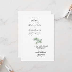 Invitación Simplemente Elegante Palma Tropical Padres Divorci