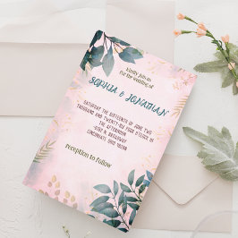 Invitación Simplemente Eucalyptus Greenery Wedding Invitation