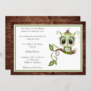 Invitación Simplemente hermoso Personalizado Owl Baby Shower