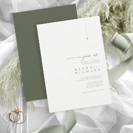 Invitación Simplemente Moda Boda Pearl/Moss Green ID1046