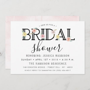Invitación Simplemente Moda Floral Garden Bridal Shower