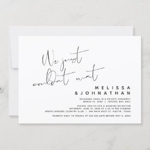 Invitación Simplemente no podíamos esperar, Elopamiento de Bo