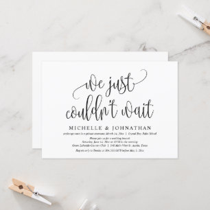 Invitación Simplemente no podíamos esperar, Fiesta de Boda Fu