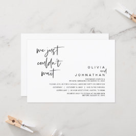 Invitación Simplemente no podíamos esperar, Fiesta de Elopami
