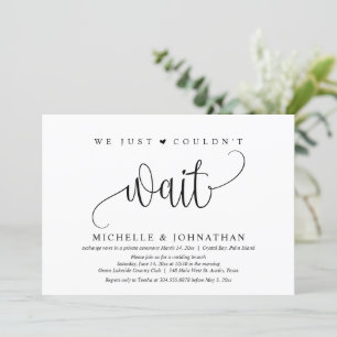 Invitación Simplemente no pudimos esperar, Fiesta de Boda Fug