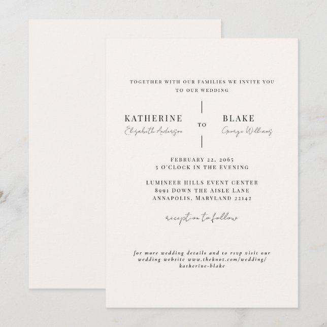 Invitación Simplemente Nosotros Sitio Web de Champagne Ligero (Anverso / Reverso)