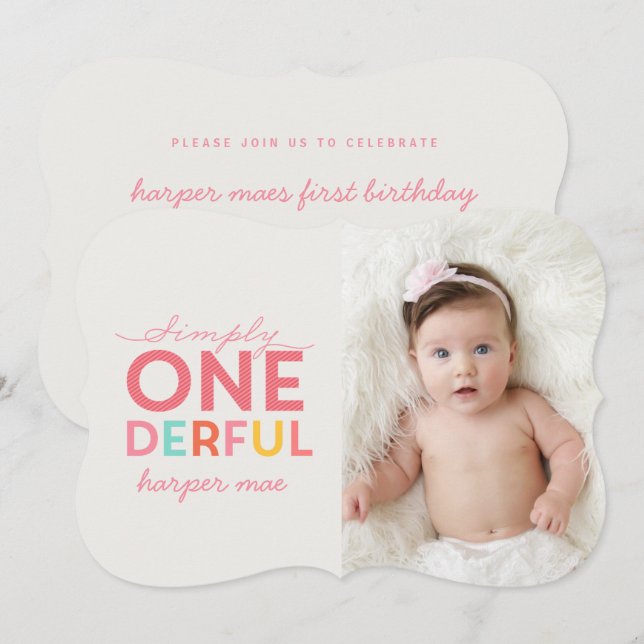 INVITACIÓN SIMPLEMENTE ONEDEROSO MARAVILLOSO (Anverso / Reverso)