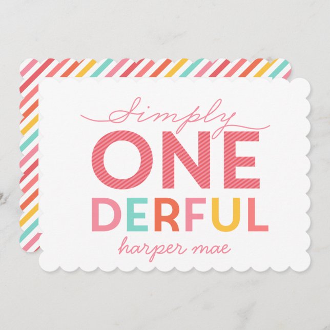 INVITACIÓN SIMPLEMENTE ONEDEROSO MARAVILLOSO (Anverso / Reverso)