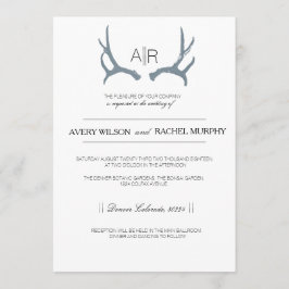 Invitación Simplemente rústico y elegante | Iniciales Persona