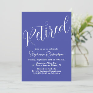 Invitación Simplemente Script Lavanda Jubilación