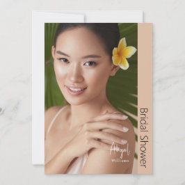 Invitación Simplemente su moderna foto de novia ducha de novi