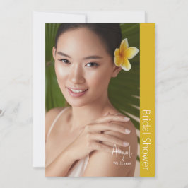 Invitación Simplemente su moderna foto de novia ducha de novi