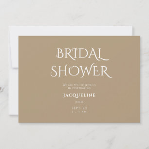 Invitación Simplemente Tan Bridal Shower