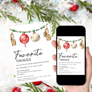 Invitación simples cosas Minimalistas favoritas en blanco y n