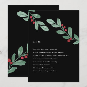 Invitación Simplicidad de vacaciones Navidades Boda de ener