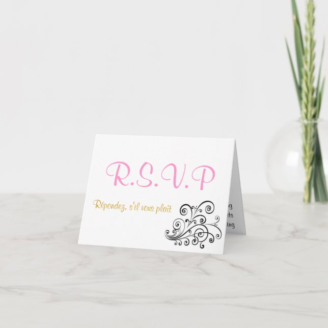 Invitación Simplicidad en 16 RSVP (Anverso)