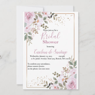Invitación Simply Elegant Bridal Shower Invitation