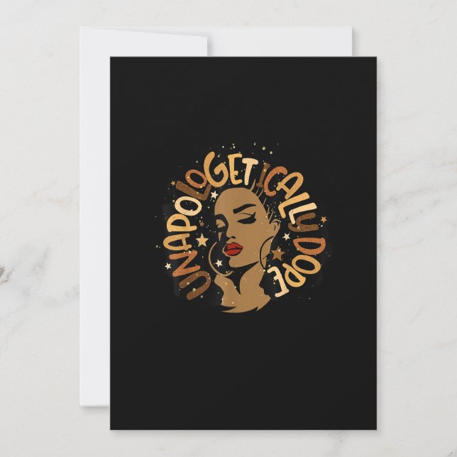 Invitación Sin disculparse Orgullosamente Negro Orgullo Melan (Anverso)
