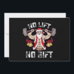 Invitación Sin elevador sin regalo Santa Gym Fitness Christma<br><div class="desc">Sin elevador sin regalo Santa Gym entrenamiento Navidades de fitness</div>