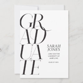 Invitación Sin graduación Minimalista fotográfica