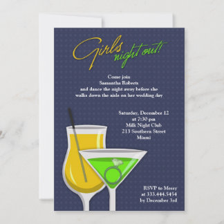 Invitación sin relieve de chicas