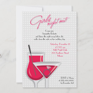 Invitación sin relieve de chicas