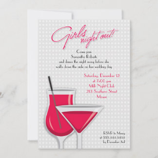 Invitación sin relieve de chicas
